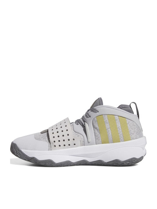 Dame 8 Extply Χαμηλά Μπασκετικά Παπούτσια Light Solid Grey / Gold Metallic / Grey Three