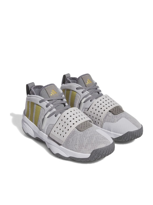 Dame 8 Extply Χαμηλά Μπασκετικά Παπούτσια Light Solid Grey / Gold Metallic / Grey Three
