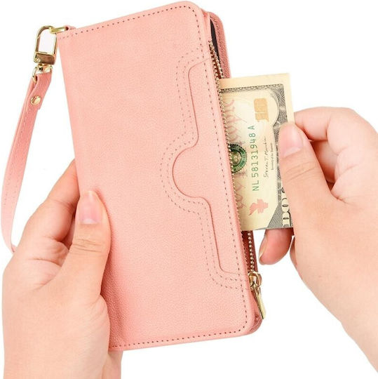 Multi Zipper Brieftasche Rosa (Google Pixel 7)
