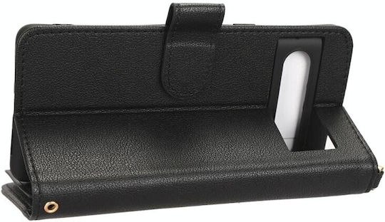 Multi Zipper Brieftasche Schwarz (Google Pixel 7)