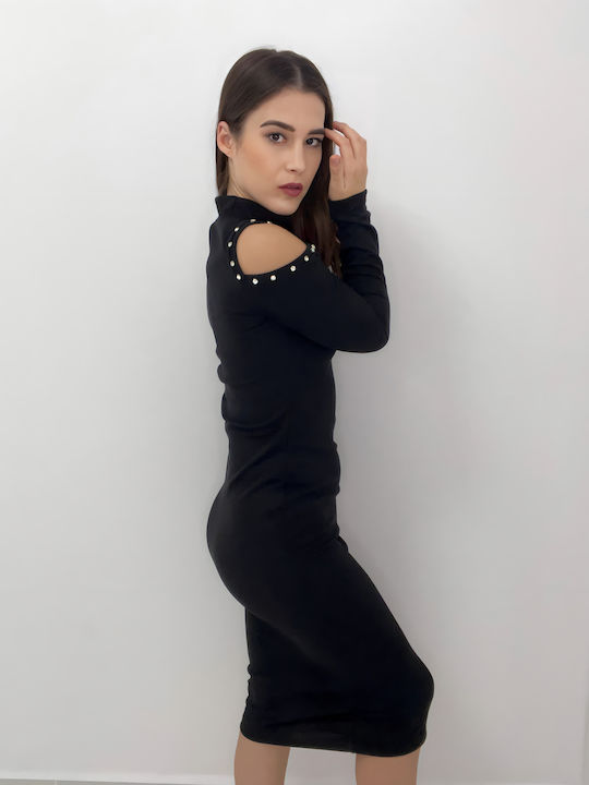 Midi Damenkleid Schwarz