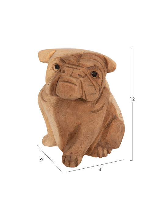 Freebox Decorative Dog made of Wood 9x8x12cm 1pcs