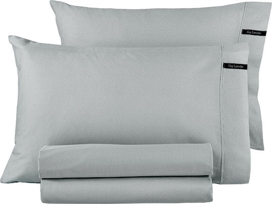 Guy Laroche Duvet Cover Cotton Satin Queen 225x245 Minimal Azul