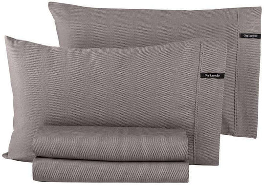 Guy Laroche Duvet Cover Cotton Satin Queen 225x245 Minimal Melanze