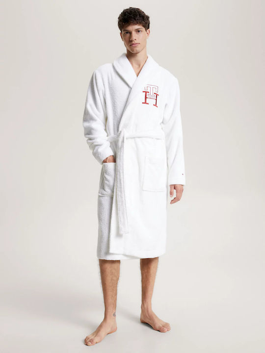Tommy Hilfiger Winter Herren-Robe Weiß