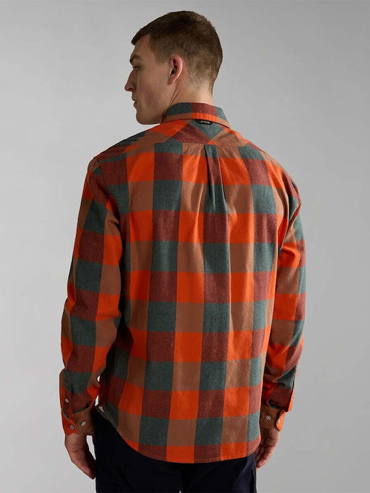 Napapijri Men's Shirt Long Sleeve Checked