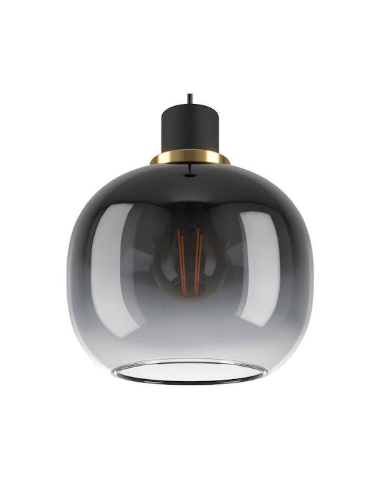 Eglo Oilella Pendant Light Three-Light Rail for Socket E27 Black