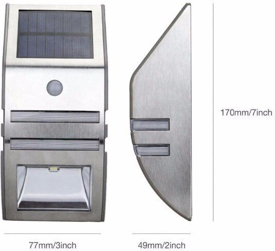 Wall Mounted Solar Light 0.5W with Motion Sensor and Photocell IP65