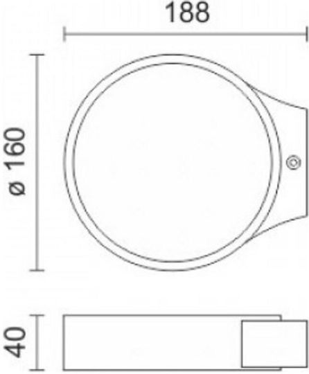 Spot Light Wall Mounted Solar Light 3W 75lm Natural White 4000K with Motion Sensor and Photocell IP44