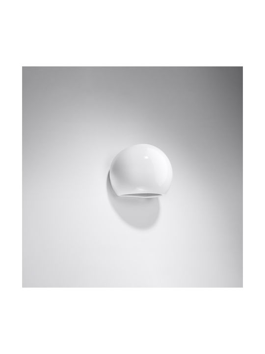 Sollux Globe Φωτιστικό Τοίχου Λευκό 17x26x26εκ.