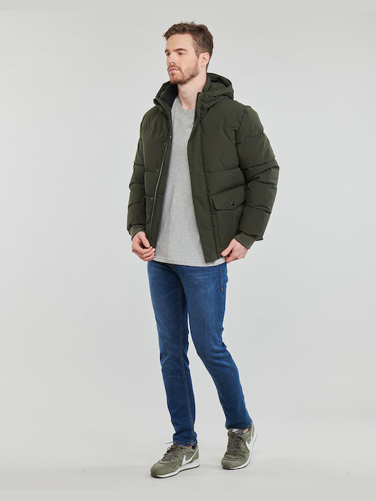 Jack & Jones Geacă pentru bărbați Puffer Khaki