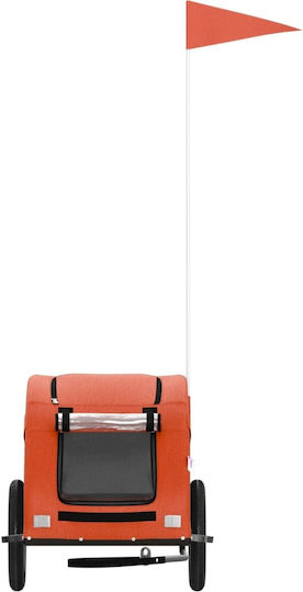 vidaXL Cosul pentru transport câine până la 30kg Portocaliu M124xL53xA53cm.