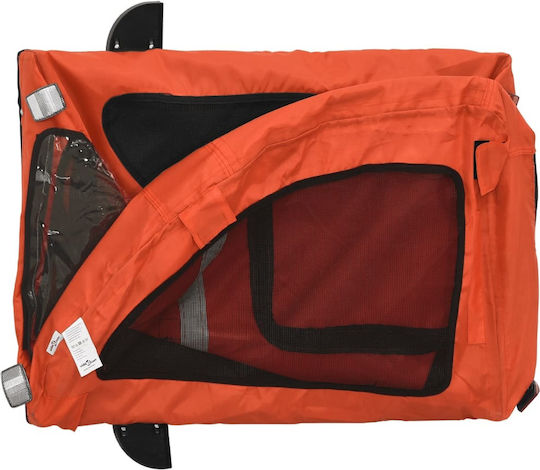 vidaXL Cosul pentru transport câine până la 30kg Portocaliu M124xL53xA53cm.