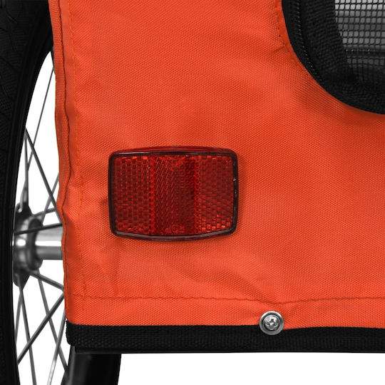 vidaXL Cosul pentru transport câine până la 30kg Portocaliu M124xL53xA53cm.