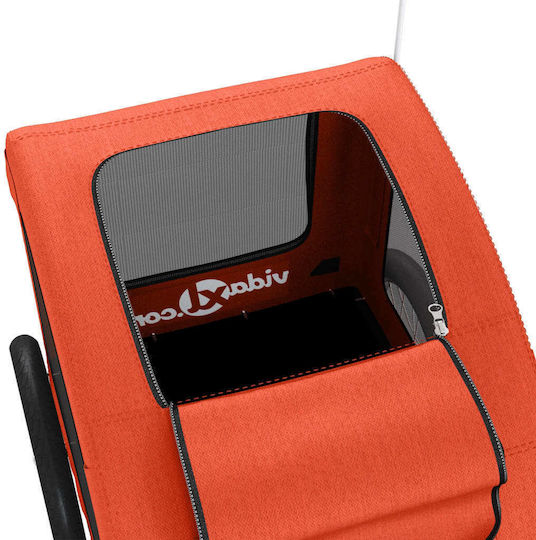 vidaXL Cosul pentru transport câine până la 30kg Portocaliu M124xL53xA53cm.