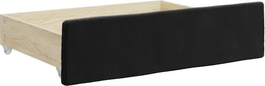 vidaXL Bed Drawer made of Wood in Black Color 67x50x16cm 2pcs
