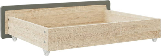 vidaXL Bed Drawer made of Wood in Gray Color 67x50x16cm 2pcs