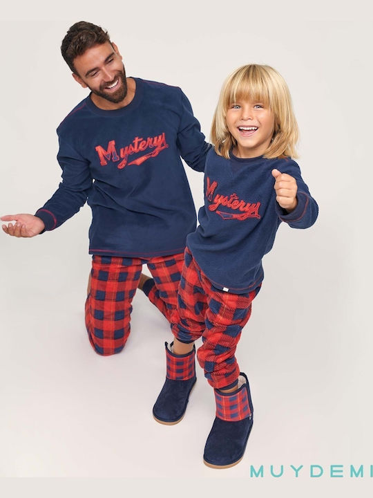 Muydemi Παιδική Πιτζάμα Χειμωνιάτικη Fleece Μπλε Muydemi Παιδική Πιτζάμα Χειμωνιάτικη Fleece Μπλε