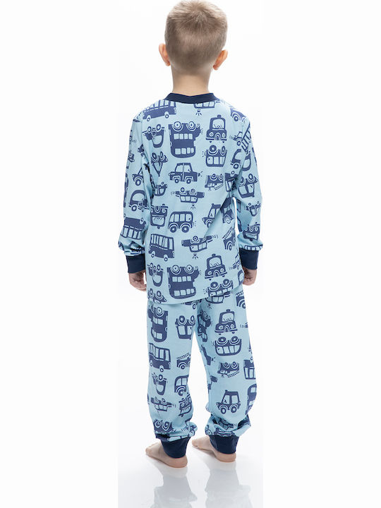 Galaxy Kinder Schlafanzug Winterlich Hellblau