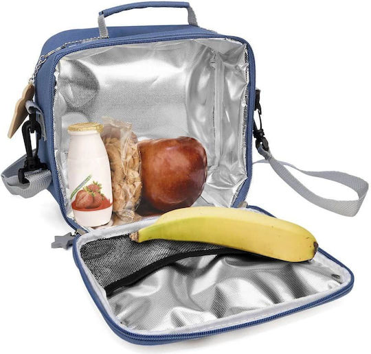 Iris Barcelona Schulische Isothermische Lunch-Tasche zum Umhängen 3.3Es Blau 18 x 10 x 21cm