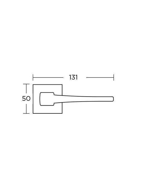 Convex Lever Middle Door with Rosette Ror Pair with Rosette Black