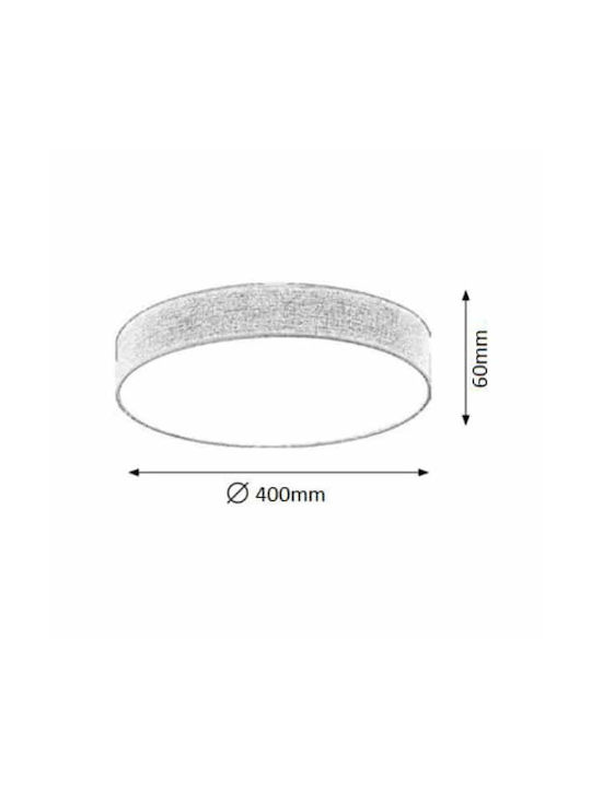 Elmark Shelly Ceiling Mount Light Bathroom 40cm White with Integrated LED and Remote Control