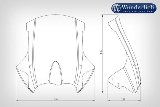 Wunderlich Διάφανη Ζελατίνα Μοτοσυκλέτας για BMW R 1200 25440-101