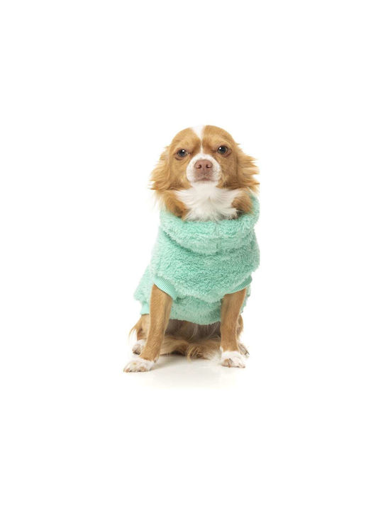 Fuzzyard Turtle Teddy Strickpullover Hund in Türkis Farbe XS 26cm.