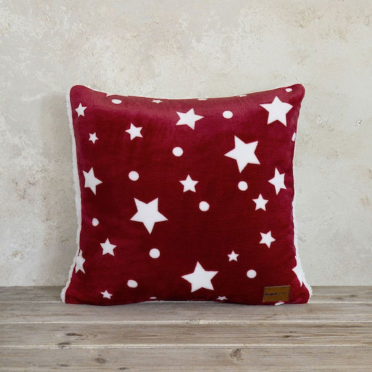 Nima Коледна Декоративна Възглавница Star Квадрат Червен 45x45cm