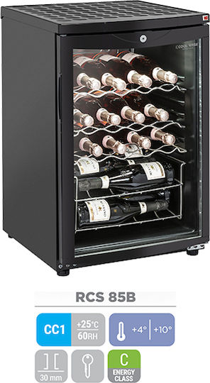 Cool Head RCS 85 Frigider de vin comercial 101lt cu temperatură de funcționare +4°C / +10°C L50.5 x l59 x H78.5cm