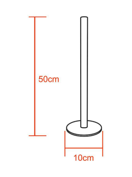 GloboStar LED Floor Lamp H50xW3cm. with Warm White Light 960lm Black
