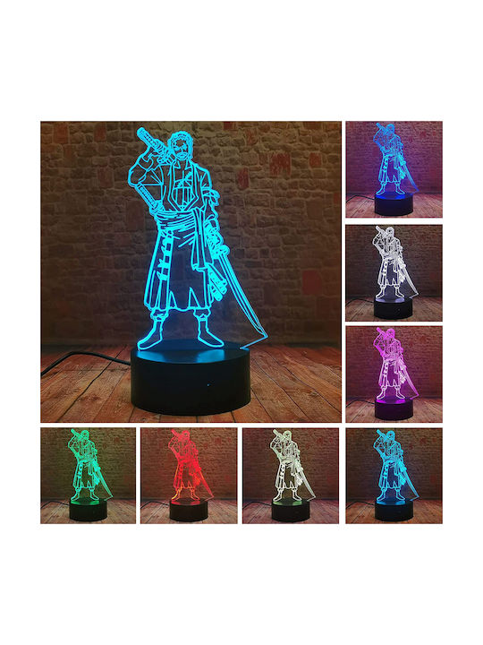 One Piece - Zoro Decorative Lamp 3D Illusion LED Transparent