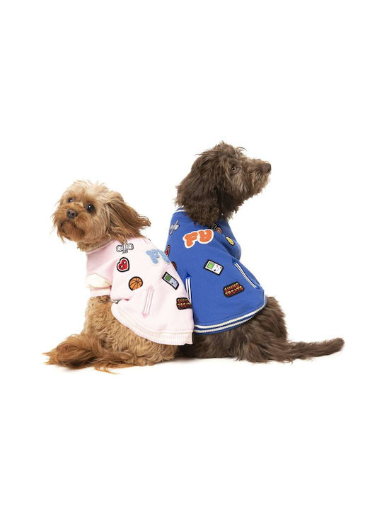 Fuzzyard The Letterman Φούτερ Σκύλου σε Ροζ χρώμα XXL 70εκ.