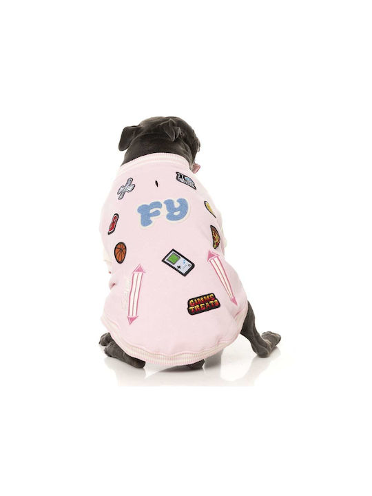 Fuzzyard The Letterman Φούτερ Σκύλου σε Ροζ χρώμα XXL 70εκ.