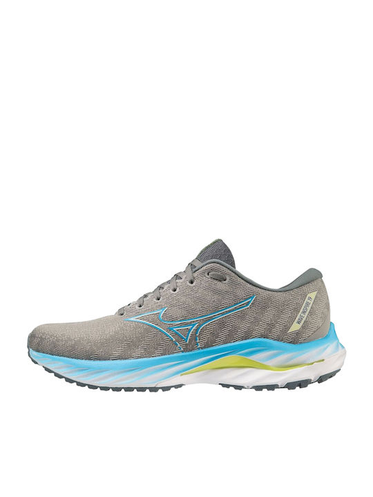 Mizuno Wave Inspire 19 Ανδρικά Αθλητικά Παπούτσια Running Γκρι