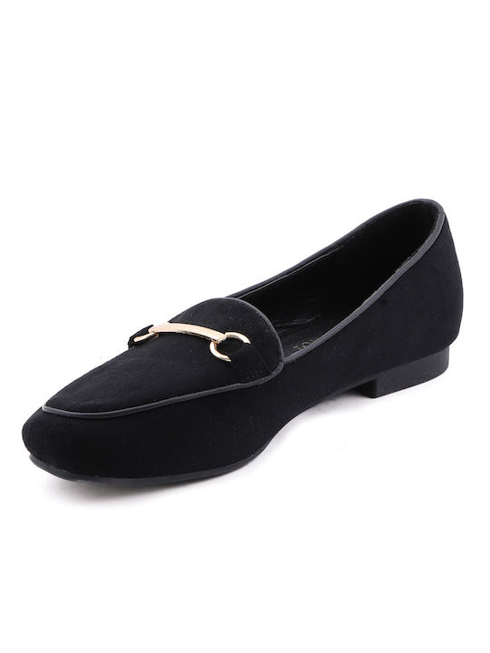 Voi & Noi Women's Moccasins in Black Color