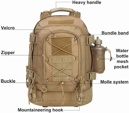 Type Molle SLA Military Backpack Backpack Brown 64lt
