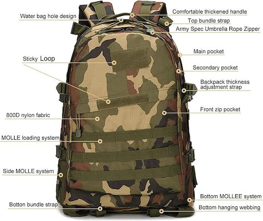 XXL SUPER HEAVY DUTY Geantă Militară de umar Pădure 40lt