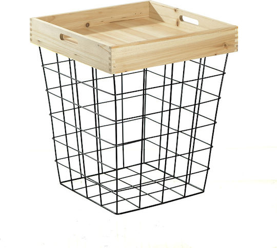Side Table L40xW40xH46cm. Beige