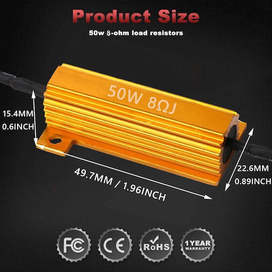CAN bus Анулиране на грешки на автомобила 50W 12V 6ohm 2бр