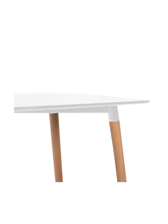 Minimal Table Kitchen Wooden White 104x47x74cm