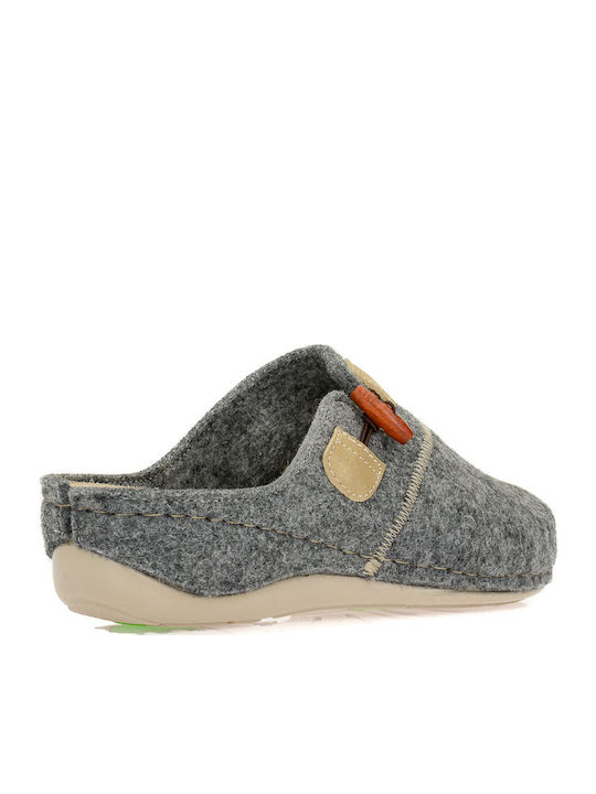 Anatomische Wollene Damen Hausschuhe Gray