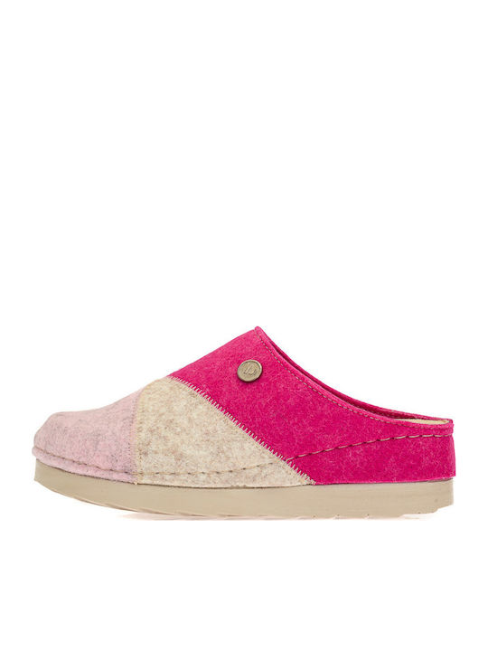 Anatomical Woolen Women's Slippers Fuchsia