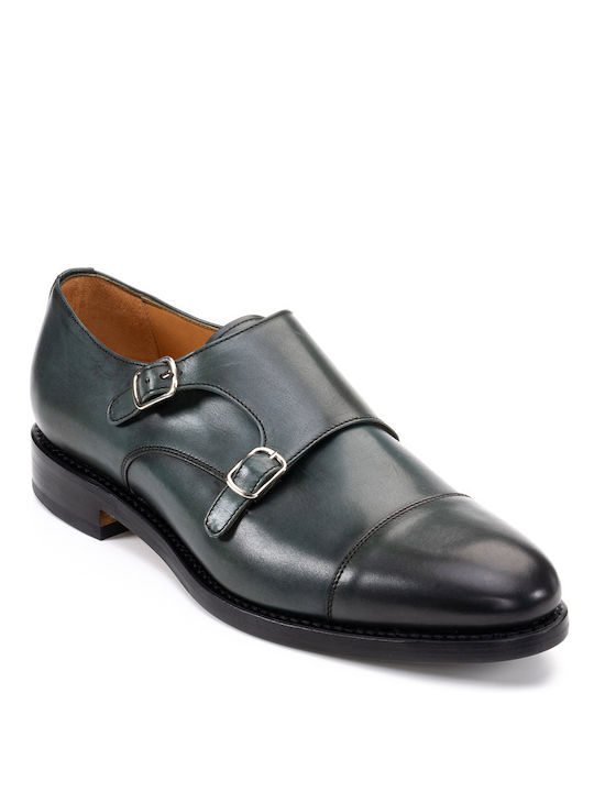 Perlamoda Men's Leather Dress Shoes Green