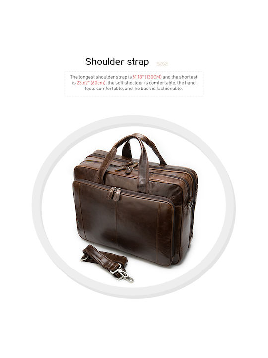 Leder Herrentasche Geldbörse Braun