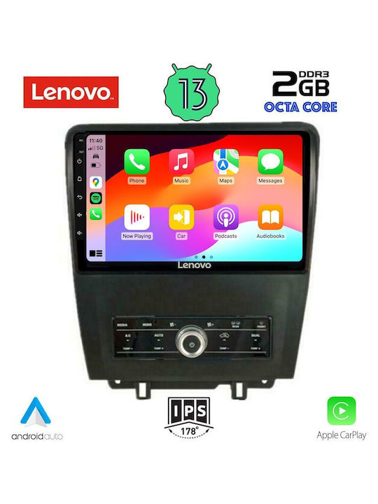 Lenovo Car-Audiosystem für Ford Mustang 2010-2015 (Bluetooth/USB/WiFi/GPS/Apple-Carplay/Android-Auto) mit Touchscreen 9"