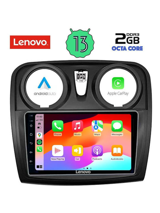 Lenovo Sistem Audio Auto pentru Dacia Magazin online Logan 2012-2019 (Bluetooth/USB/WiFi/GPS/Apple-Carplay/Android-Auto) cu Ecran Tactil 9"