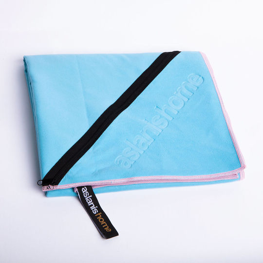 Aslanis Home Πετσέτα Microfiber Σώματος Μπλε 160x90εκ.