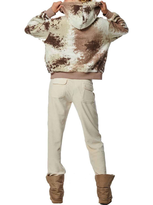 Sweatpants Velvet Ecru