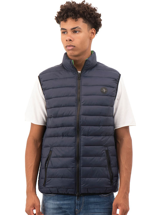 Cody Ärmellos Winter Jacke Marineblau